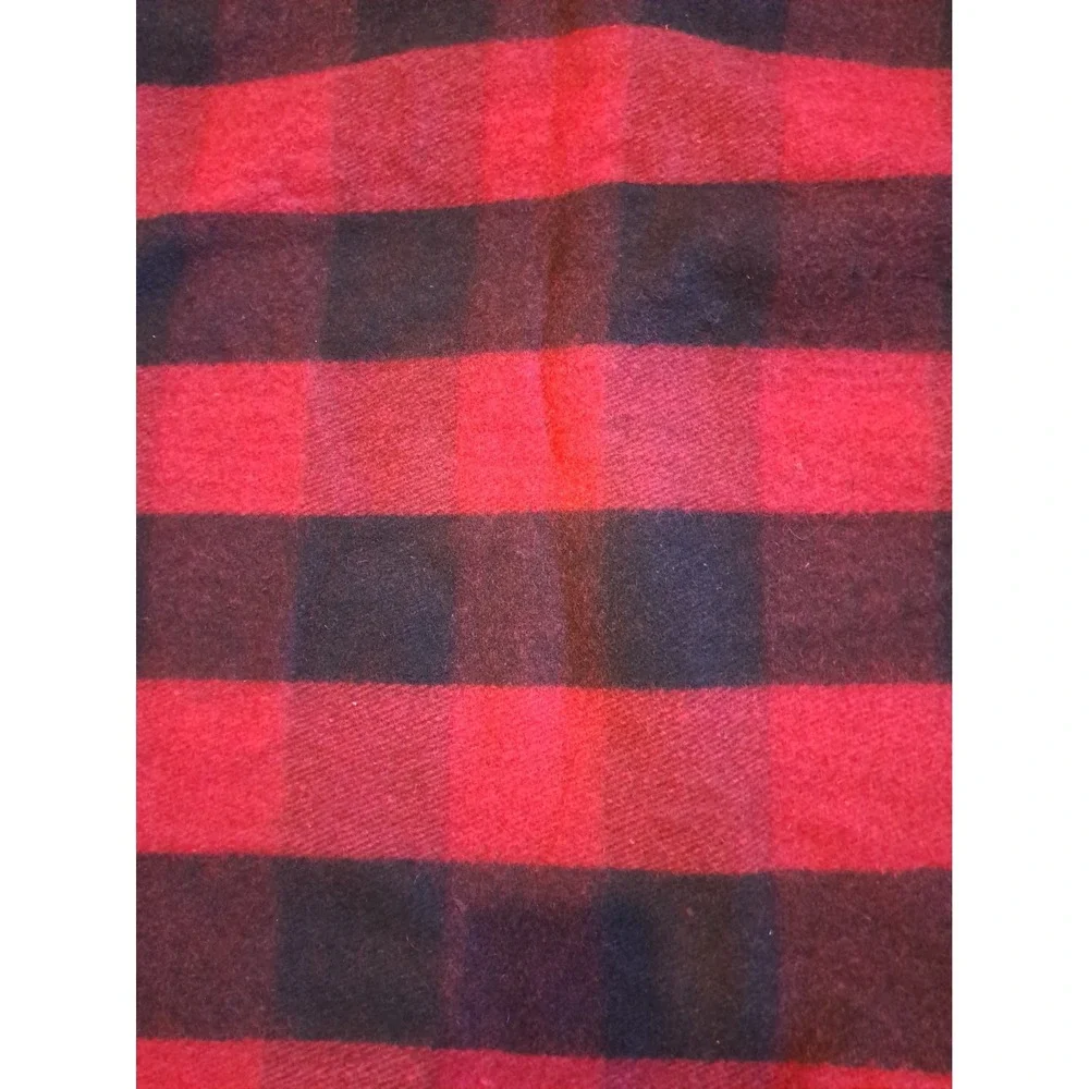 Arcturus Hiebing 80% Wool Washable Throw Blanket Plaid Red/Black Warm Cozy86x66
